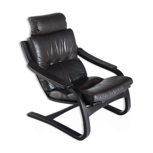 Fauteuil vintage en cuir par Ake