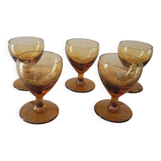 5 liqueur glasses, Porto, vintage 60s