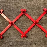 Wooden accordion coat rack from the 70s
