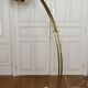 Important Lampadaire Arc Réglable, marbre, laiton, Italie, Circa 1970