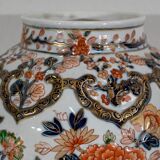 Vase with Imari decoration, signed H. Gibot - 1943