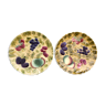 Set of 2 round dishes in Sarreguemines slurry