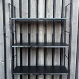 Vintage black metal "string" shelf