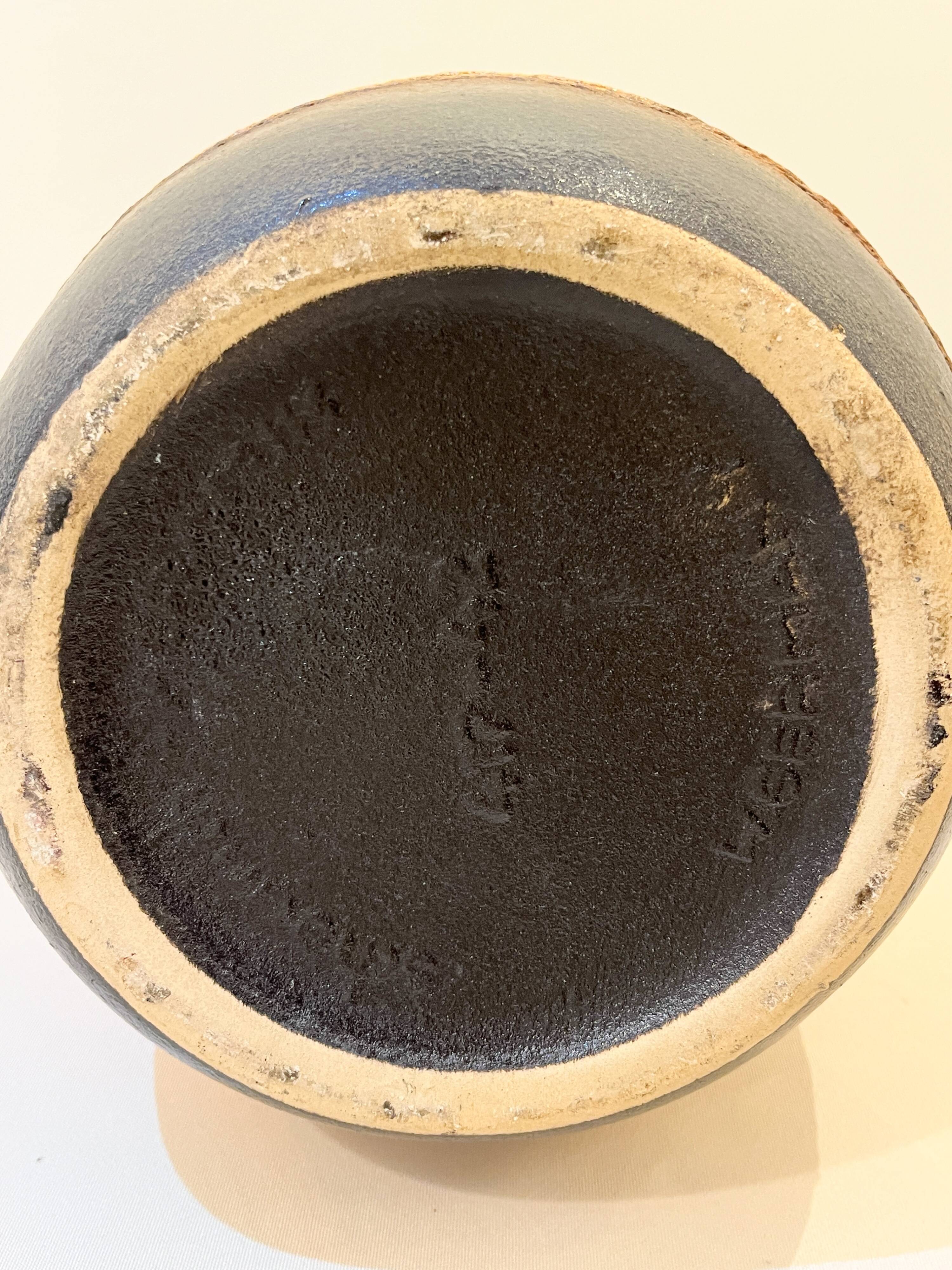 XXL Floor vase ceramic beige brown Scheurich 417-42 Fat Lava West Germany vintage 1950s 1960s