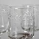 6 red wine stems glasses in crystal engraved frieze bay leaves