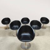 Chaises de salle à manger pivotantes au design italien vintage « style Mad Men »