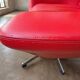 Pair of high-back swivel lounge chairs Scandinavian modern leather & aluminium by UP Závody Rousínov 1960s Czechoslovakia