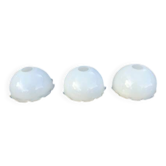 3 white opaline glass tulips from the 1960s