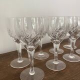 Verres à apéritif/digestif en cristal ciselé vintage 9 pièces