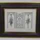 Room framed under glass "architecture and sculpture Louis XVI"