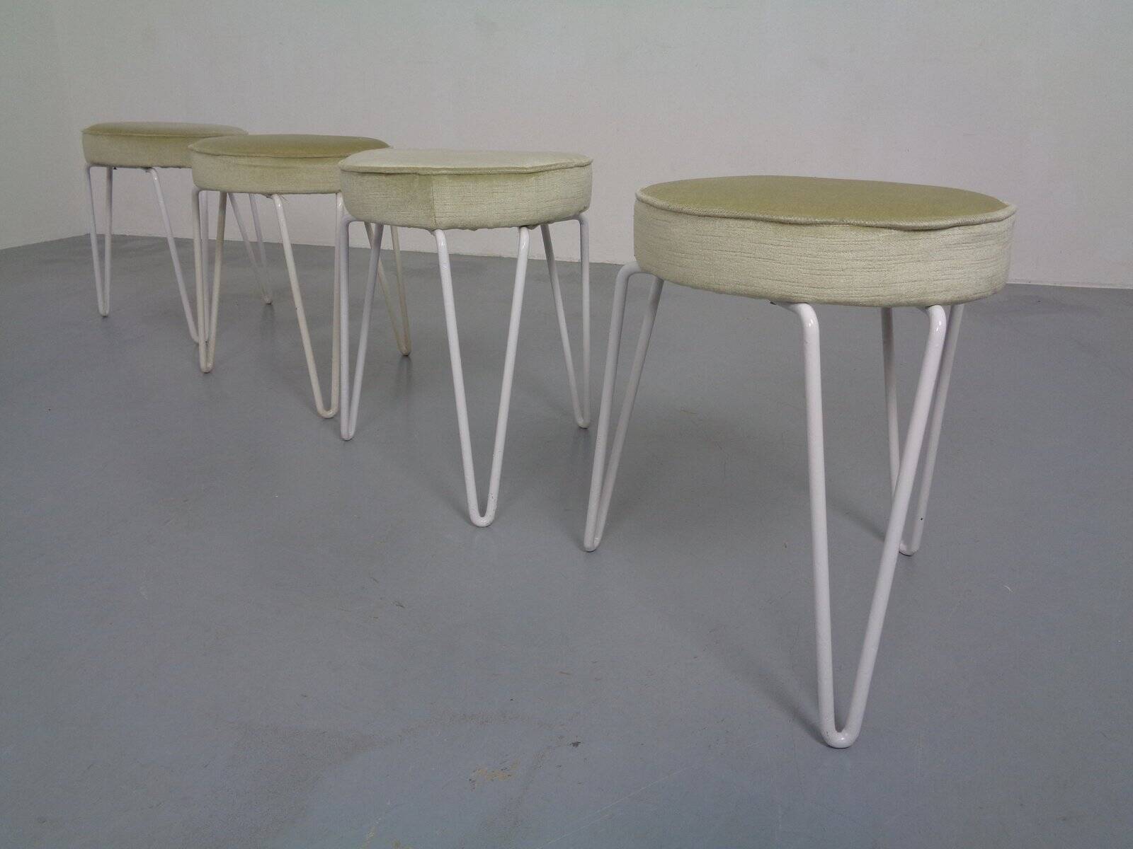 Mid-Century Hairpin Stools, 1960s, Set of 4