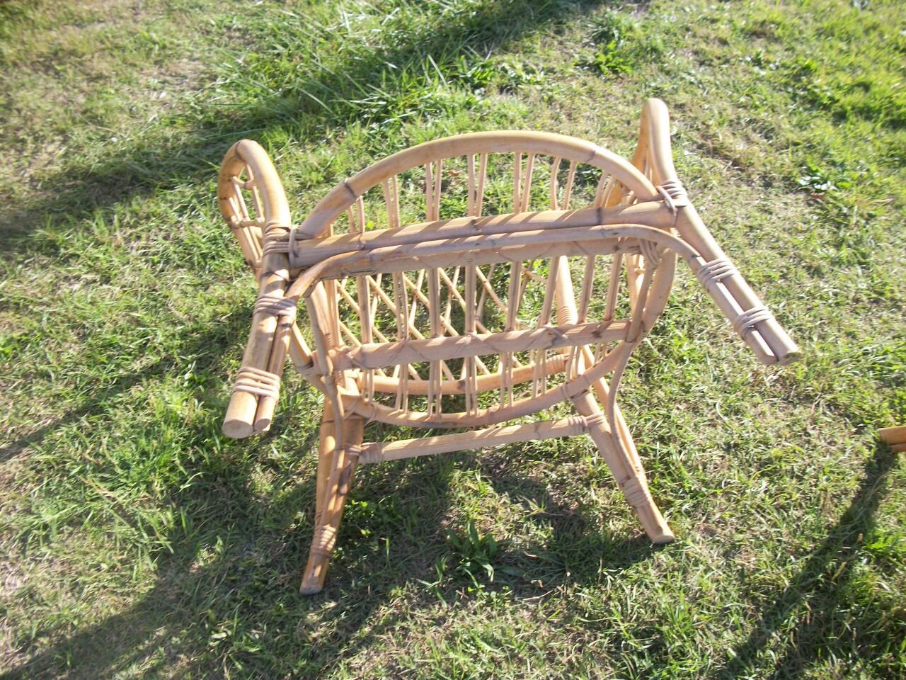 Bamboo and rattan living set