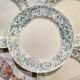 Set of 8 Antique Flat Plates "Figuig" Iron Earth – Longchamp 19th Century