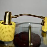 Vintage adjustable wall light in steel and brass germany 1960