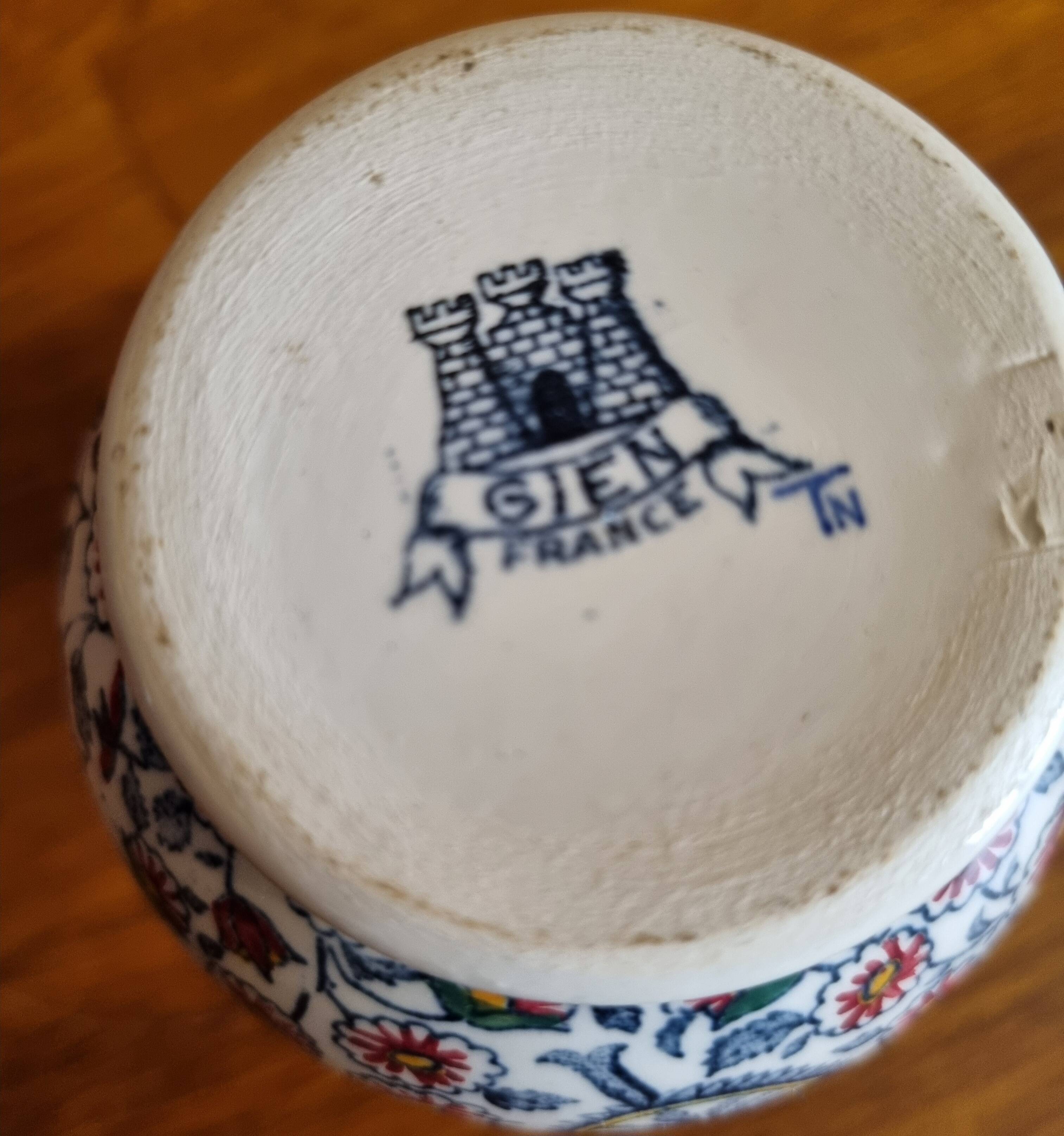 Small vase Gien Cachemire 1938-1960