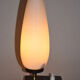 Opaline brass metal lamp 50s