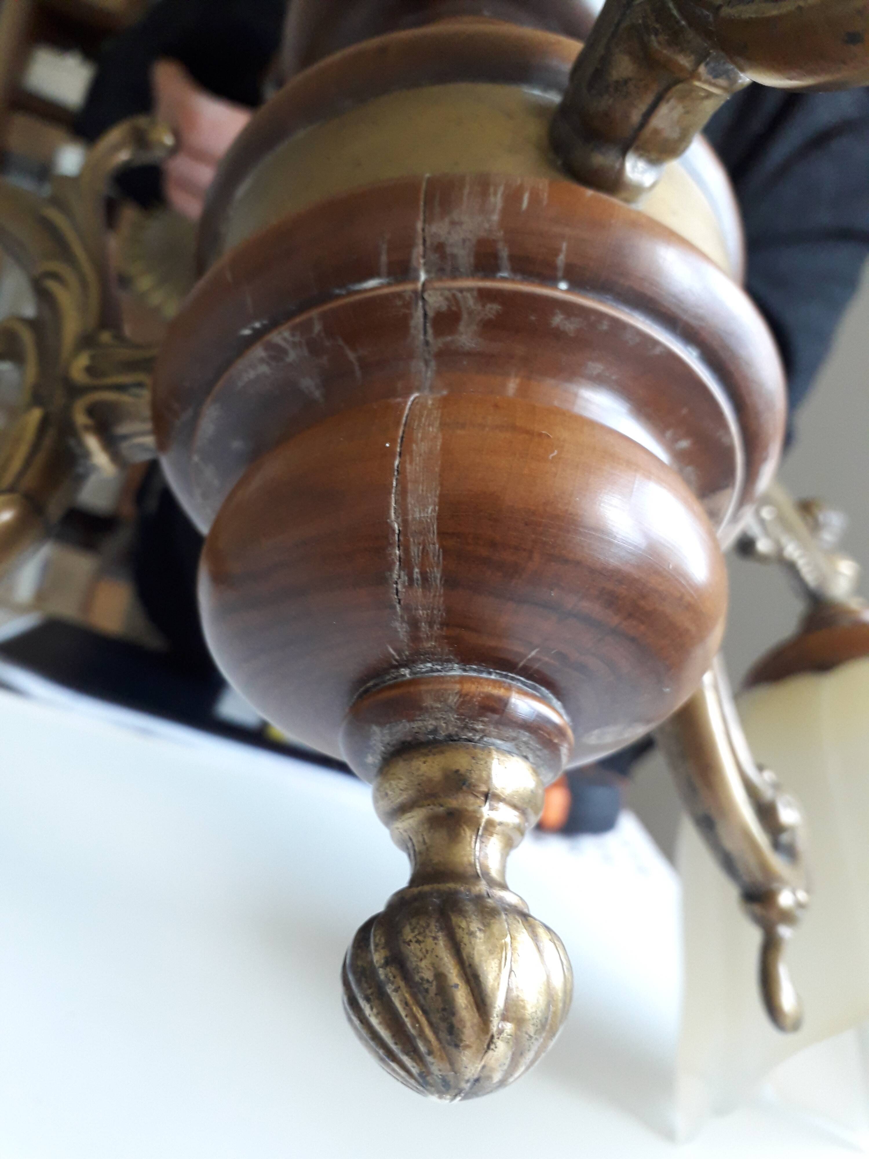 Vintage 3-spoke chandelier