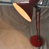 Red industrial lamp
