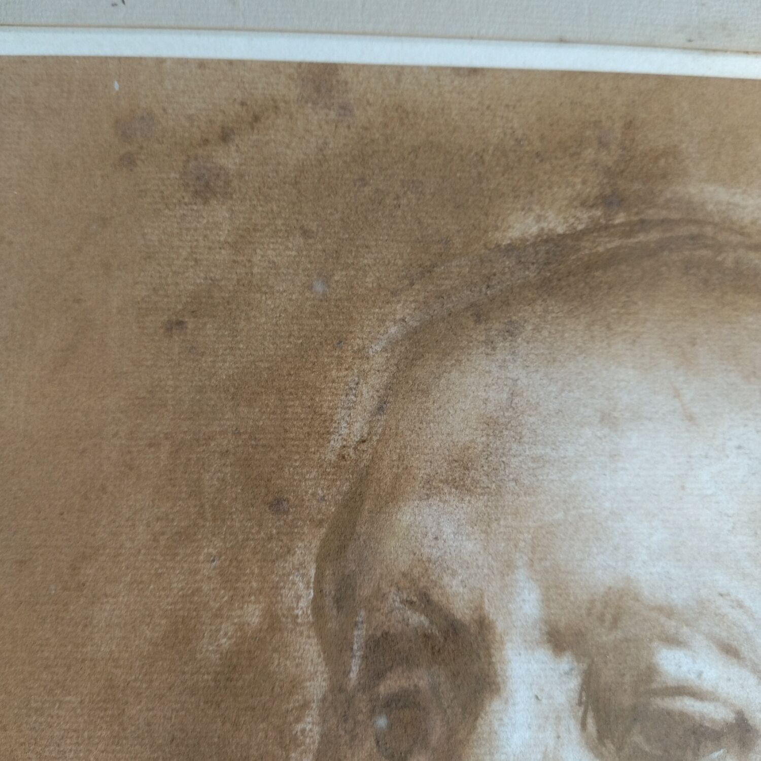 Tableau peinture sur papier autoportrait Pierre Jérôme