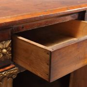 Antique walnut and fir wardrobe with drawers, Italy, 18th century.