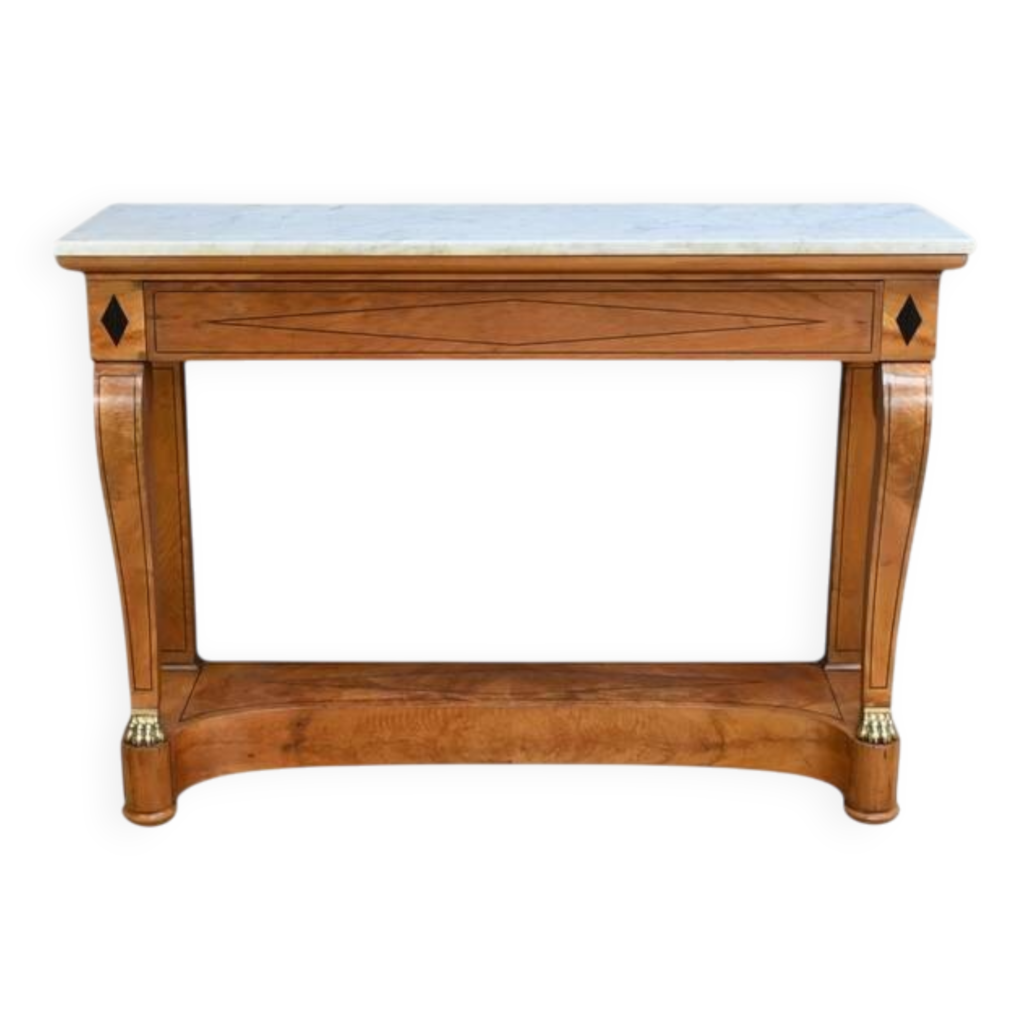 Walnut Burl Console, Restoration Period – Early 19th Century