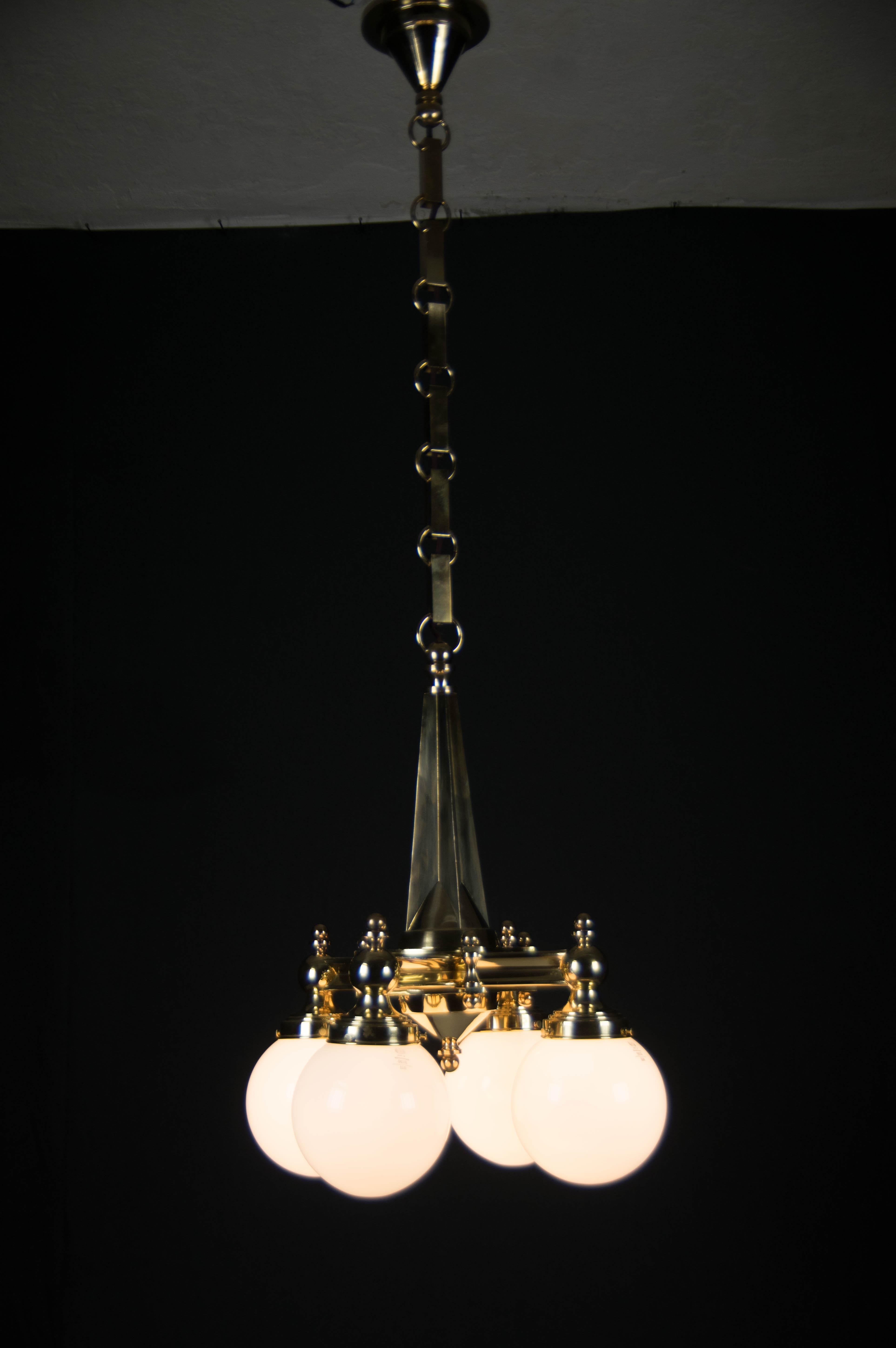 Lustre art deco laiton années 1920