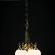 Ar Deco Brass 4-flamming Chandelier, 1920s