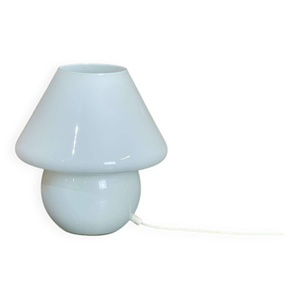 White opaline mushroom lamp from the 70s