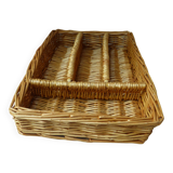 Wicker cutlery pickup, cutlery storage