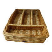 Wicker cutlery pickup, cutlery storage