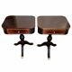 Paire de tables chevet/appoint, acajou,bois noirci,style néoclassiqu
