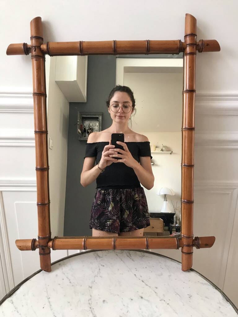 Barber mirror style bamboo XXth