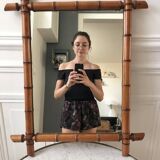 Barber mirror style bamboo XXth