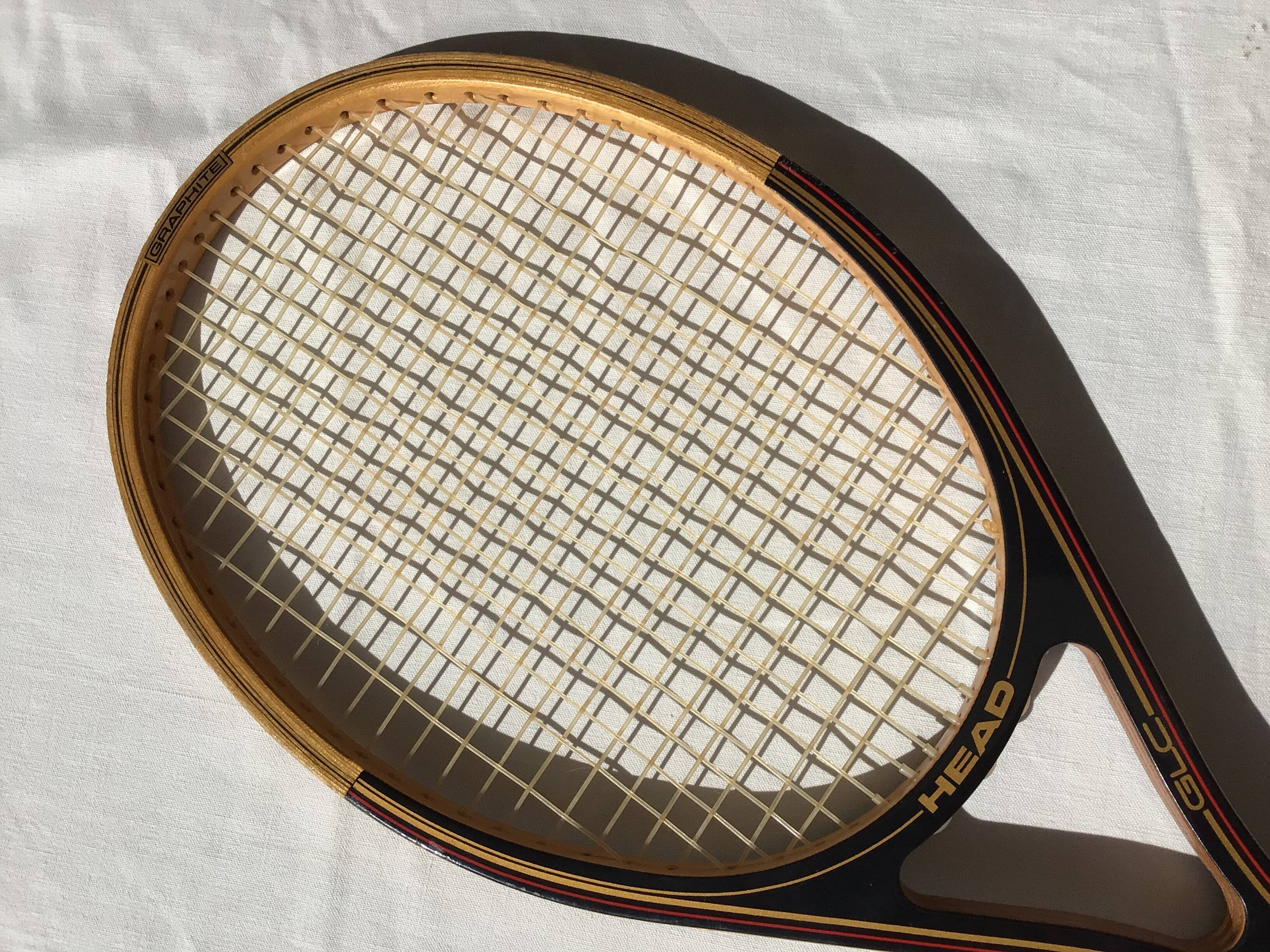 Head graphite vintage wooden racket