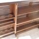 Foldable teak bar and two bar stools
