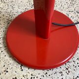 Lampadaire design années 80 halogène en métal rouge, made in Belgium