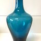 Large Modernist Soliflore Vase Thick Blown Blue Glass