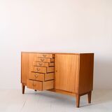 Scandinavian high sideboard with central drawers