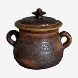 Ceramic covered pot by Jean Marais signed, Vallauris 80s