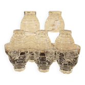 12 verres moyens années 50 pied étoile