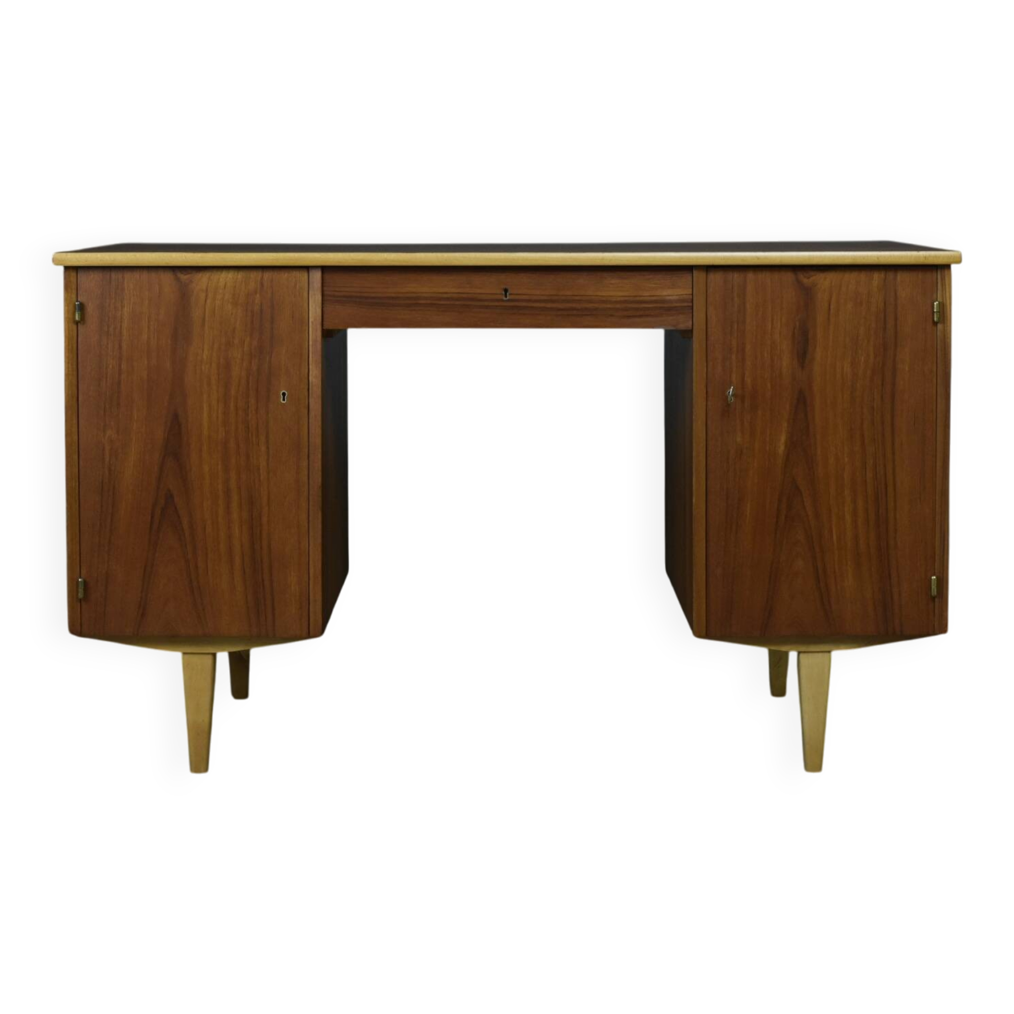 Swedish double-sided teak desk, late 1950s/early 1960s, SMB Bodafors