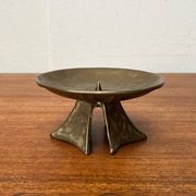 Bougeoir brutaliste en bronze du milieu du siècle, années 1960