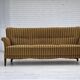 1960s, 3-seater Danish sofa, green furniture wool, original condition.