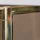 Showcase gold metal smoked glass 70s modern vintage