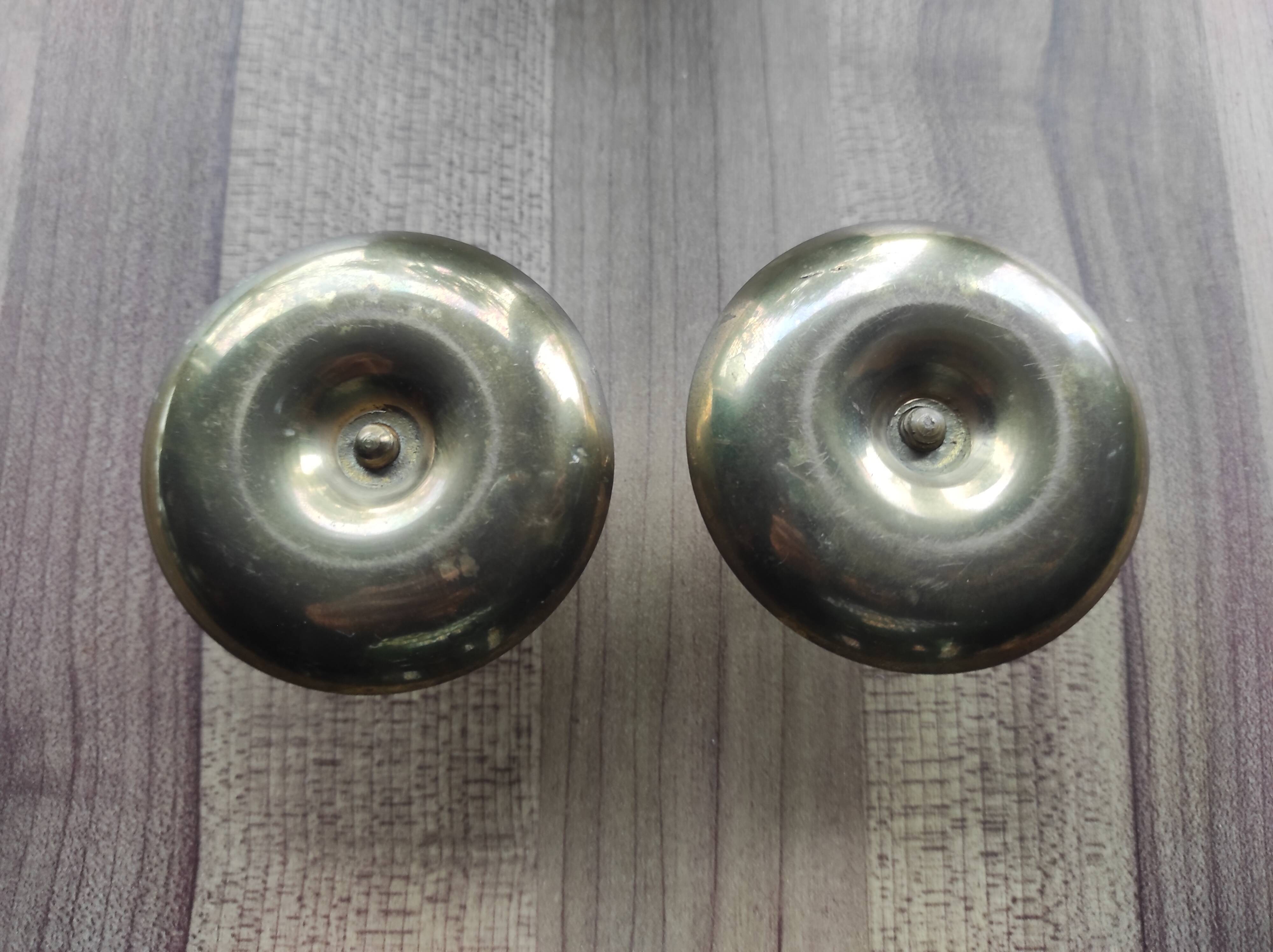 Set of 2 vintage brass mini candle holders