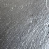 Vintage Oak Coffee Table with Dark Slate Top — Warm Oak Frame and Charcoal Slate Surface