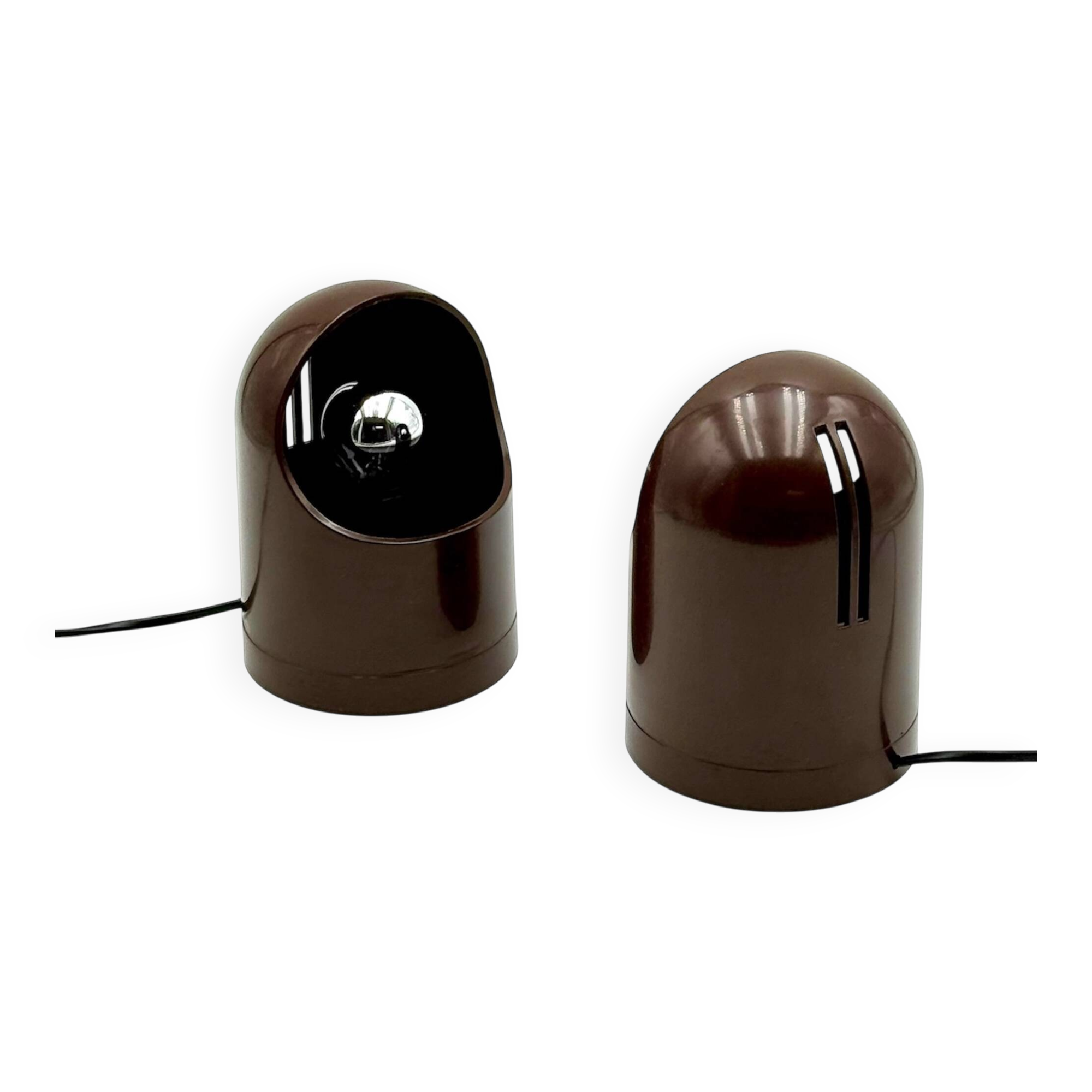 Pair of Space Age Lamps by Siberin Caronno, Italy 1970s