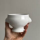 4 white porcelain bowls