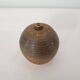 Ceramic soliflore vase in the shape of a ball signed GH GII (Signature to be identified)