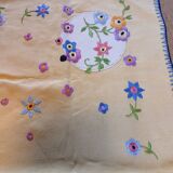 Small antique embroidered tea tablecloth